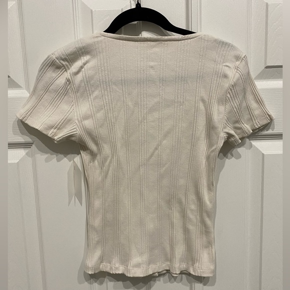 New! Women’s Anthropologie Mika Rib Knit Top Cream size medium - Picture 8 of 8